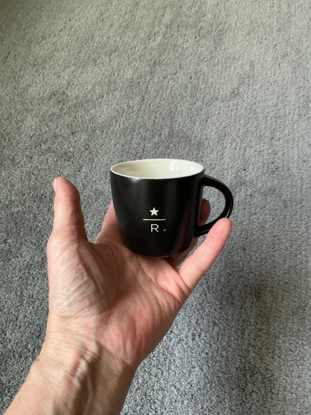 2011 Starbucks Deserve Black Porcelain Demitasse Mug/Cup